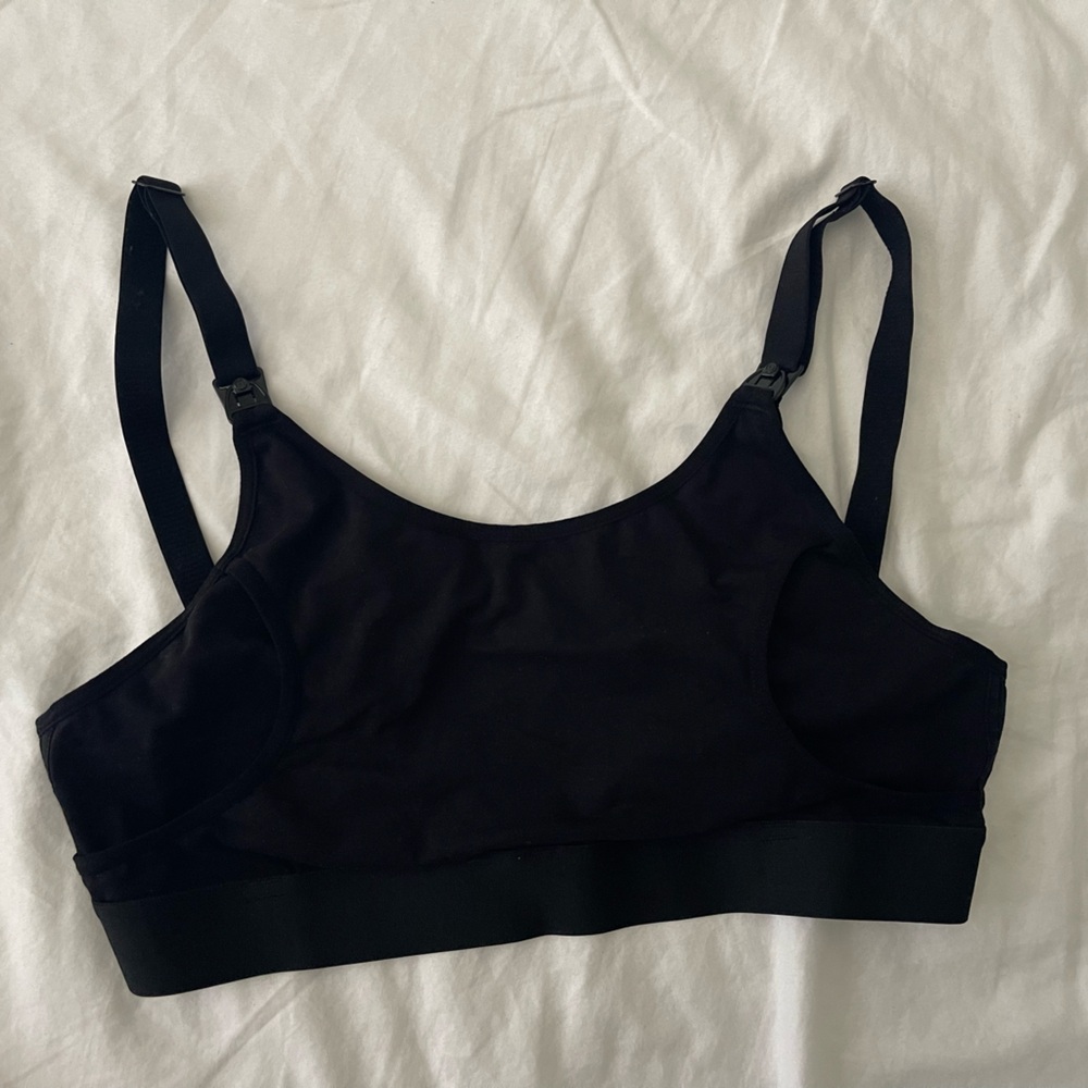 Black Women's Hand-free Pumping Bra - Seamless Comfort size medium